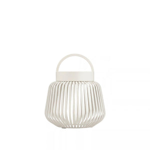 Blomus Lito mobiele lantaarn met led lamp in kleur Silk Grey en met hoogte van 12 cm