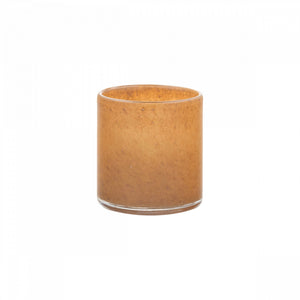 Blomus SAGA windlicht / kaarshouder - small Ø 8 cm - glas kleur Tan (66978)