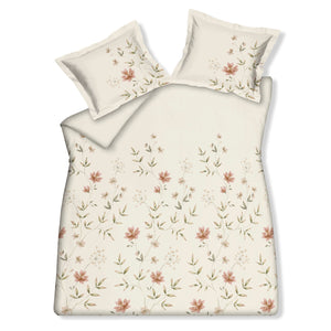 FLEURINE dekbedovertrek Cream Tan 200x220 cm
