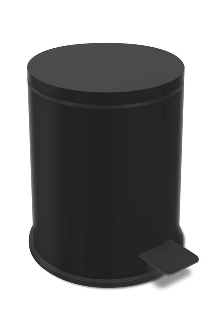 Zack VASCA pedaalemmer (3 liter) - 18/10 RVS, zwart- hoogte 27 cm, Ø 18 cm - 403436