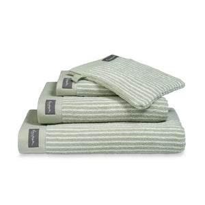 <tc>HOME</tc> gæstehåndklæde <tc>Petit Ligne</tc> Smoke Green (sæt/6)
