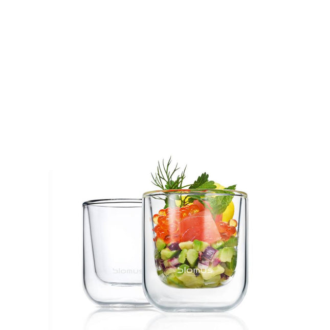 Doppelt -gewandtes Glas Nero Espresso (Set/2)