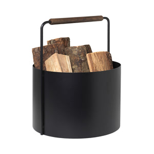 Ashi Firewood Basket Brown Oak Medium
