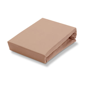 JERSEY SUPREME topper fitted sheet Praline