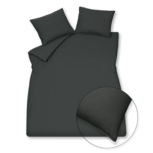 Wäsche Baumwoll -Bettdecke 200x220 cm vor Schwarz (Baumwolle)