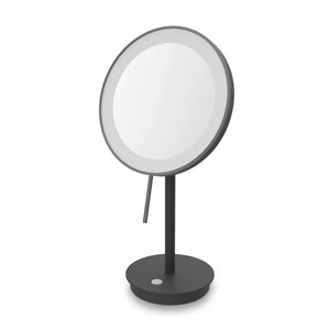 Miroir de maquillage LED ALONA sur pied (noir)