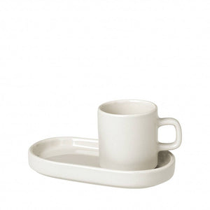 PILAR 2 tasses à expresso 50ml avec soucoupe Moonbeam