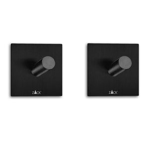 Peco håndklædekrog selv -fast sæt/2 (sort)