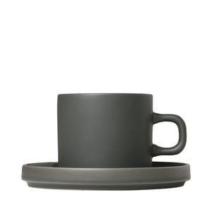 PILIER 2 tasse à café 200 ml avec soucoupe Vert Agave