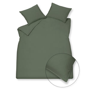 Wäsche Baumwolle Duvet Cover 200x220 cm Erdegrün (Baumwolle)