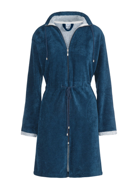 Chicago Bathrobe Navy-036