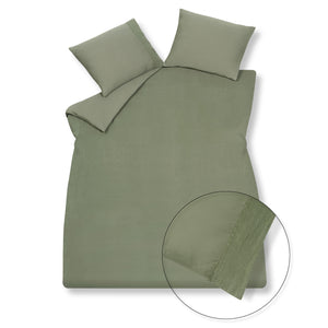 Bettbedeckung rein 07 Earth Green 240x220 cm (Leinen / Satin -Baumwolle)