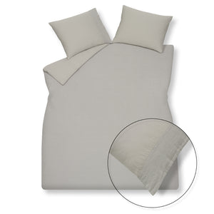 Bettbedeckung rein 07 cool grau 140x220 cm (Leinen / Satin -Baumwolle)