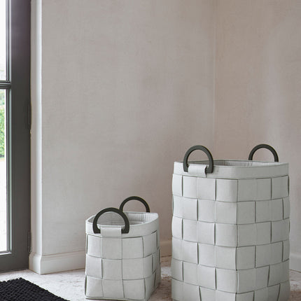 Dix Laundry Basket Silver Gray