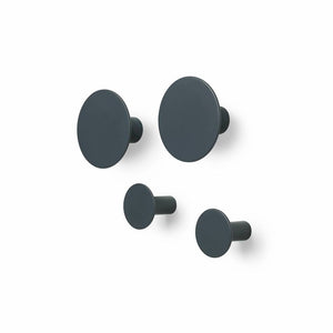 PONTO wall hooks Gunmetal (set/4)