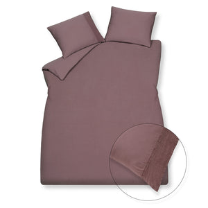 Duvet Cover Pure 07 Brownie 200x220 cm (Leinen / Satin -Baumwolle)