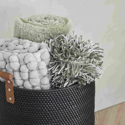 Aquanova Cino wasmand zwart - Nomad, Kemen en Mauro badmat - www.bath-living.com