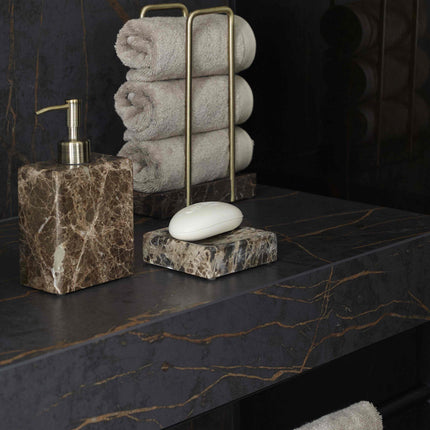 Aquanova Hammam accessoires bruin - London handdoeken Almond - www.bath-living.com