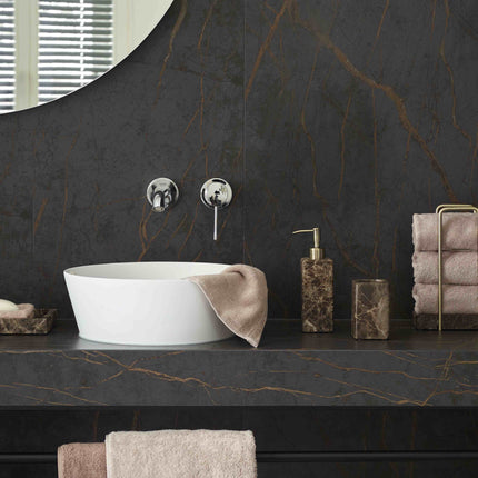 Aquanova Hammam accessoires bruin - London handdoeken in Almond & Desert - www.bath-living.com