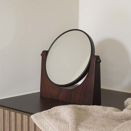 Aquanova Ebony make up spiegel kleur Pecan - London handdoek kleur Almond - www.bath-living.com