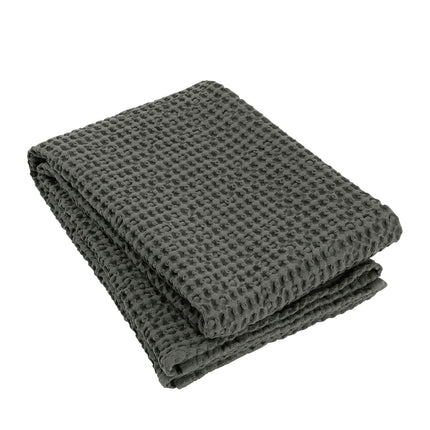 Blomus wafel badlaken 70x140 cm CARO Agave Green, olijfgroen (68994), 100% katoen