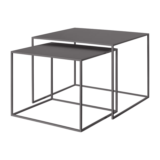 Blomus Fera set/2 bijzettafels Steel Grey large (63231)