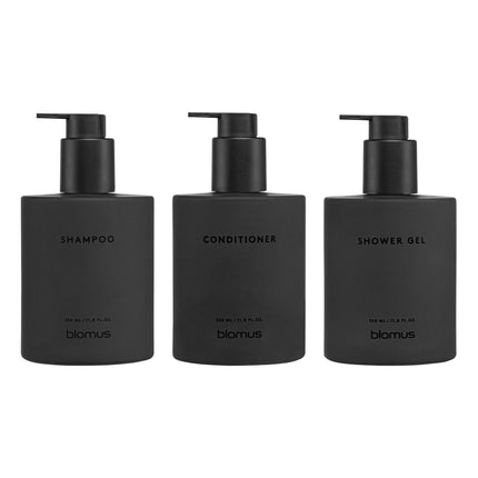 Blomus Kirei set Smoke 3 x 350 ml - shampoo, conditioner, shower gel (66876, 66877)