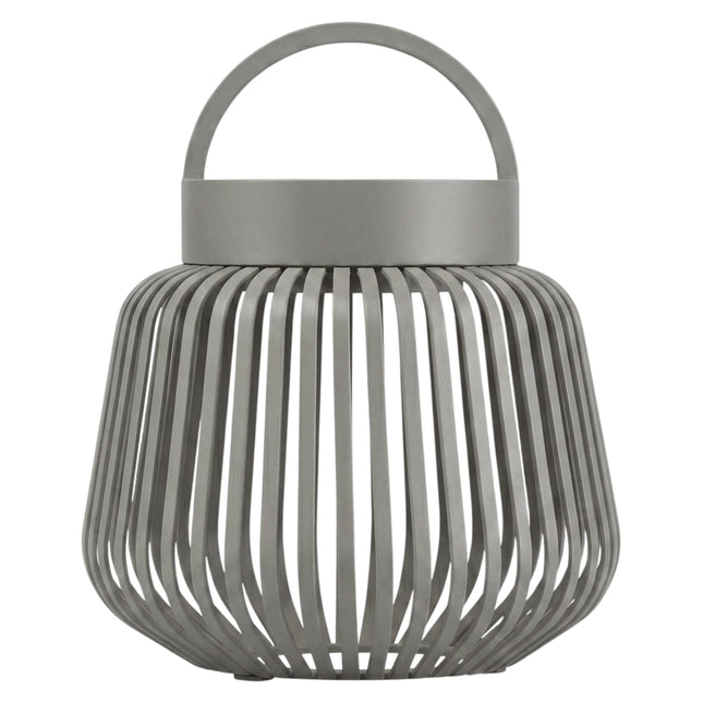 Blomus Lito mobiele lantaarn met led lamp in kleur Granite Grey en met hoogte van 12 cm