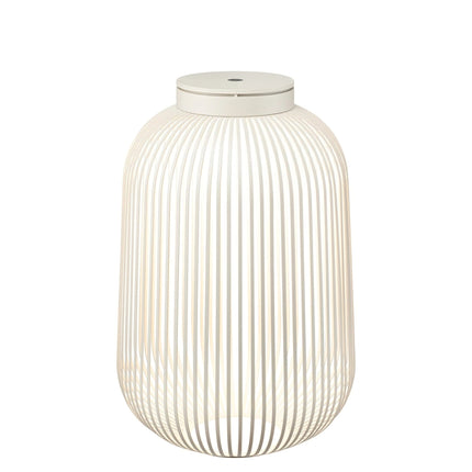 Blomus Lito led lantaarn Silk Grey large, lichtgrijze stalen mobiele verlichting met led lamp voor binnen en buiten