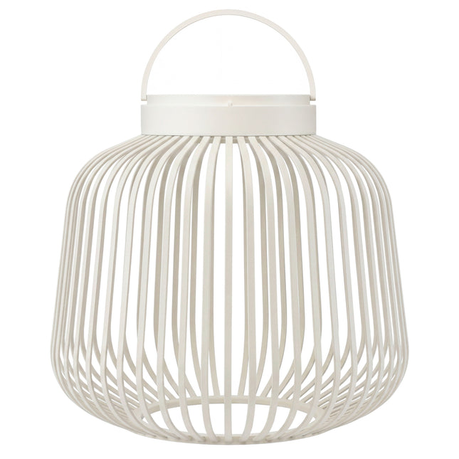 Blomus Lito mobiele lantaarn met led lamp in kleur Silk Grey en met hoogte van 20 cm
