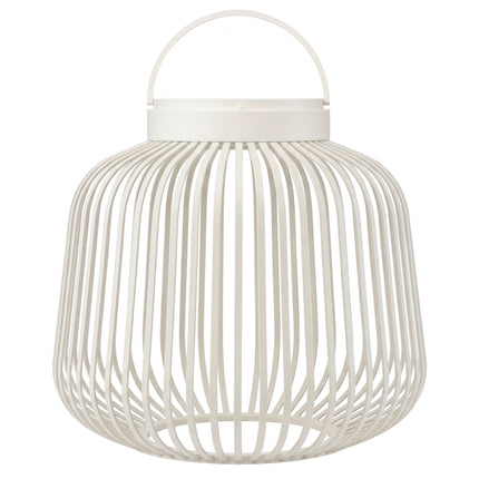 Blomus Lito mobiele lantaarn met led lamp in kleur Silk Grey en met hoogte van 20 cm