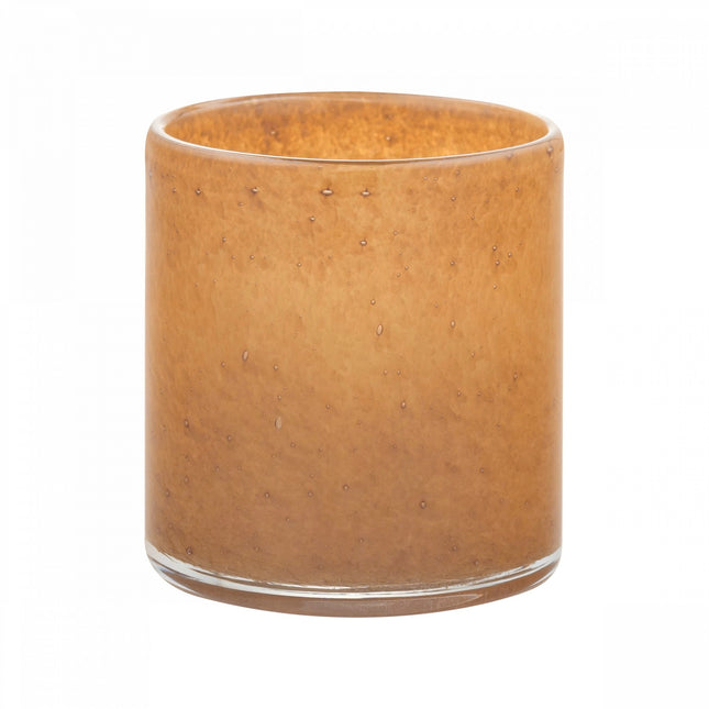 Blomus SAGA windlicht / kaarshouder - large Ø 15 cm - glas kleur Tan (66968)