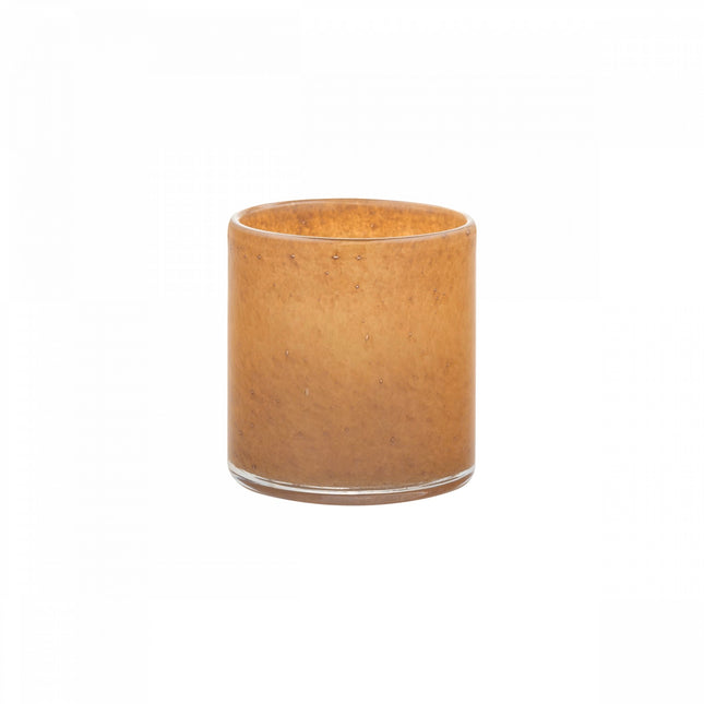 Blomus SAGA windlicht / kaarshouder - small Ø 8 cm - glas kleur Tan (66978)