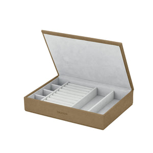 Blomus sieradendoos Sahla - kleur Indian Tan - voorzien van vakjes