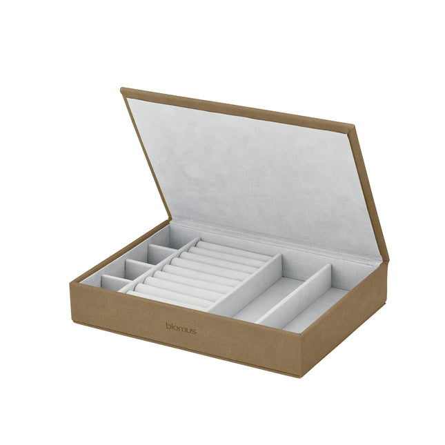 Blomus sieradendoos Sahla - kleur Indian Tan - voorzien van vakjes