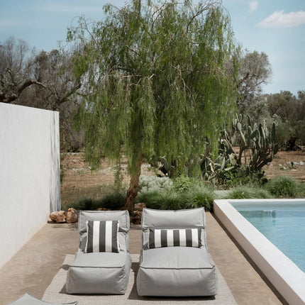 Blomus Stay Cloud lounger en poef - Stay Black kussen - www.bath-living.com