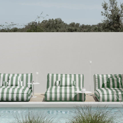 Blomus Stay daybed Duck Green / Lily White - Stay bijzettafel White - Farol led lampen White - www.bath-living.com