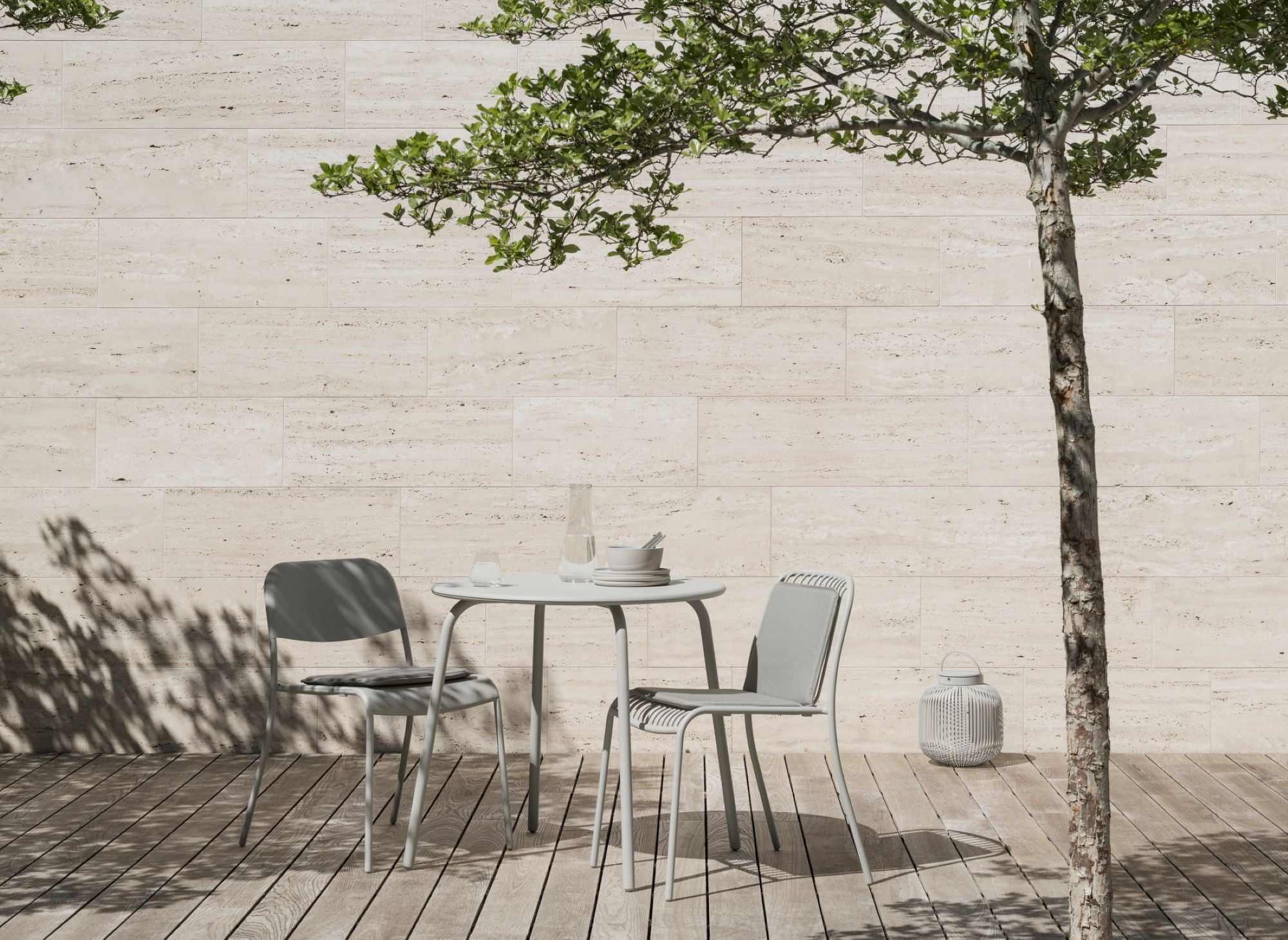 YUA Gartenstuhl Seidengrau