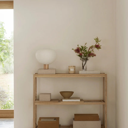 Blomus tafellamp Kami - vaas Miyabi helder glas - www.bath-living.com