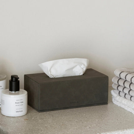 Blomus tissuebox Sahla - kleur Pewter, grijs - www.bath-livng.com