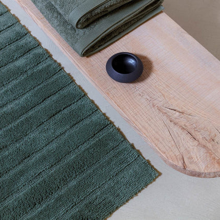 Casilin California badmat Eucalyptus - ingeweven streeppatroon - www.bath-living.com
