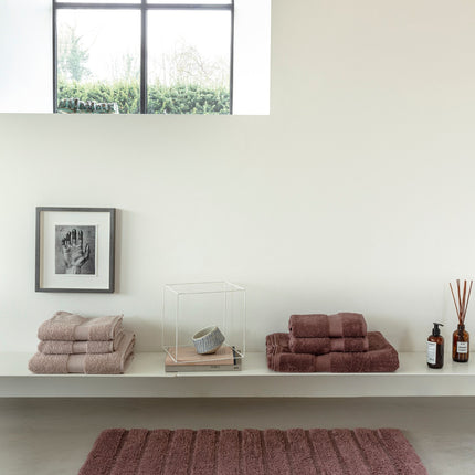 Casilin California Figue katoenen badmat met ingeweven patroon - www.bath-living.com