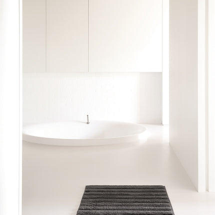 Casilin California badmat Grey Charcoal - 100% katoen - antislip - www.bath-living.com