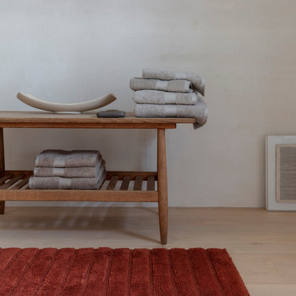 Casilin California badmat Terracotta - 100% katoen - www.bath-living.com