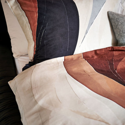 Vandyck dekbedovertrek Curva Cream Tan - www.bath-living.com