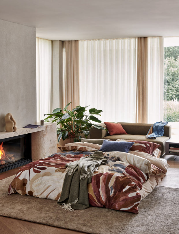 Vandyck dekbedovertrek Earthbound - Home Serina sprei Thyme kussensloop Blue Ink - www.bath-living.com