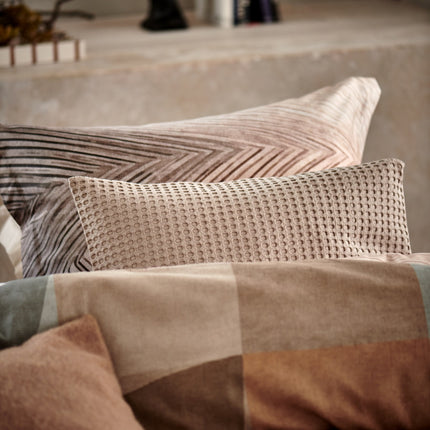 Vandyck kussensloop Home Pique Linen - dekbedovetrekken Muted Shapes en Mistline - www.bath-living.com