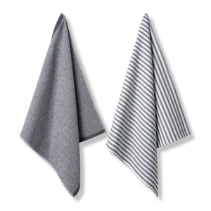 Vandyck Pure Kitchen keukentextiel Off Black (KILA23201 198) keukendoeken - handdoek en theedoek