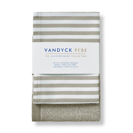 Vandyck Pure Kitchen handdoek en theedoek Salie-298 (KILA23201)