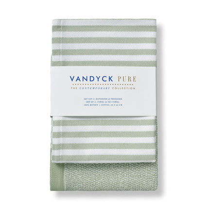Vandyck Pure Kitchen handdoek en theedoek Smoke Green-814 (KILA23201)